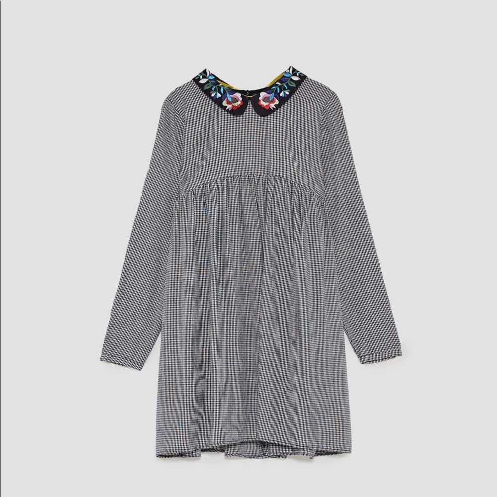 Zara Dress with Embroidered Collar